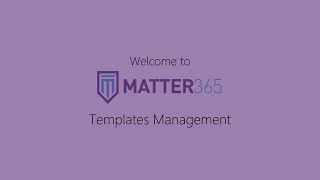 Templates Management Microsoft 365 Add-on - Getting Started with Matter365