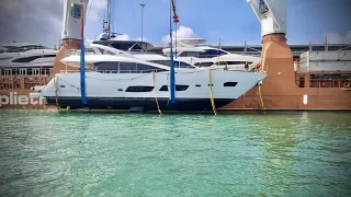 Sunseeker 28 Metre Super Yacht - Major Refit Part 7 - Delivery & Loading to Cargo Ship