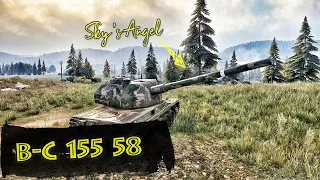 B-C 155 58 - Sky's Angel - France SPG Tier X | World of Tanks Replays | 1K Base EXP Ace Tanker