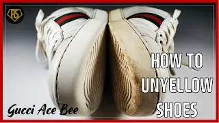 ASMRㅣClean & Unyellow Gucci Ace Bee Sneakers ㅣ구찌 에이스 스니커즈 세탁