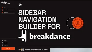 Sidebar Navigation Builder for BREAKDANCE BUILDER is ready!