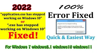 How to fix .exe has stopped working  Windows 7/8/10 | windows explorer has stopped working |360Vlogs