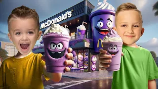 Vlad and Niki's Grimace Shake Party at Secret McDonalds!