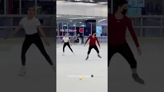 Ina Feleo dances on ice with Olympic figure skater Michael Martinez #shorts | Hearts On Ice