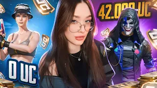 САМАЯ ВЕЗУЧАЯ ПРОКАЧКА АККАУНТА на 42.000 UC в PUBG MOBILE! ПРОКАЧАЛА ПОДПИСЧИКА в ПУБГ МОБАЙЛ!