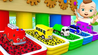 Wheel on the bus - baby soccer with mouse smashing game - Nursery Rhymes & Kids Songs