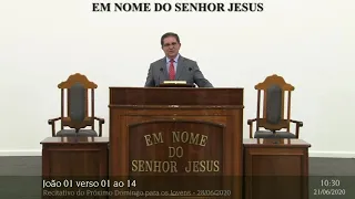 Santos conselhos ( vídeo ) CCB Brás. 21/06/2020.