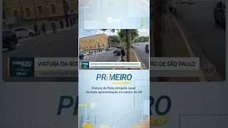 Viatura da Rota atropela casal durante apresentação no centro de São Paulo