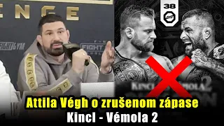 Attila Végh reaguje na Karlosa Vémolu, kritiku a rozhodnutie Patrika Kincla odstúpiť z OKTAGON 38