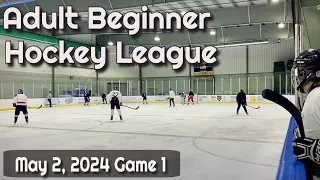 Adult Beginner Hockey League Early Game March 18, 2024