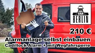 Alarmanlage mit Wegfahrsperre für 240 € | Cadillock Alarm + | inkl. Sensoren | Montage Jumper Ducato