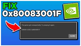 How to FIX ERROR CODE 0x80083001F on GeForce NOW