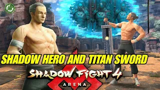 Shadow Boss and Titan Sword in Shadow Fight Arena | New Hero and Weapon in Shadow Fight 4 | Marcus