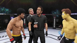 Bruce Lee vs. Fry (EA sports UFC 2) - CPU vs. CPU - Crazy UFC 👊🤪