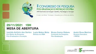 II CONGRESSO DA PRPGI - Mesa de Abertura