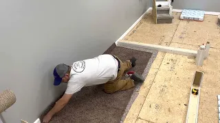 Fastest way to trim-tuck carpet