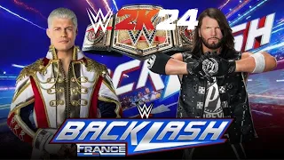 WWE Backlash 2024 Cody Rhodes vs. AJ Styles Undisputed WWE Championship WWE 2K24 Gameplay