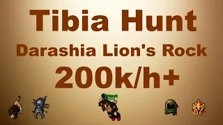 Tibia Hunt: Lvl 70 EK Profit Darashia Lion's Rock 200k/h Exp