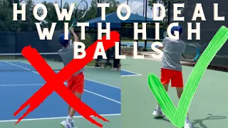 How to deal with high topspin| Tennis lesson