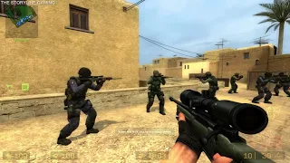 Counter Strike : Source - de dust - Gameplay "CT Forces" (with bots) No Commentary