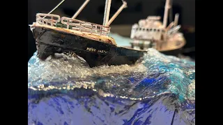 Northsea Fishing Trawler diorama Part 2: building the diorama