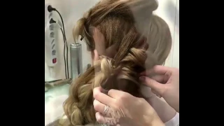 Локоны на бок на обучении в Эль Стиль @elstile - wedding hairstyle class at Elstile