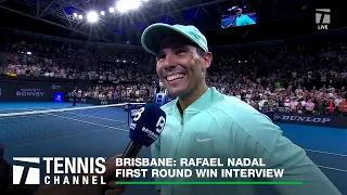 Rafael Nadal Discusses Comeback Victory | Brisbane 1R