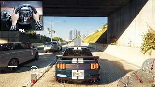 Driving Ford Mustang Shelby - GTA 5 | Realistic Sound & Handling | Logitech g29