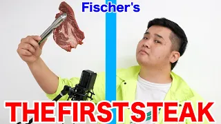 Fischer's Frying Steak in One Take is Too Funny! lol [THE FIRST STEAK]