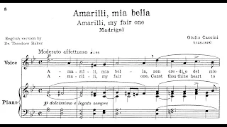 Caccini: "Amarilli, mia bella" (Piano Accompaniment Track-Voice)