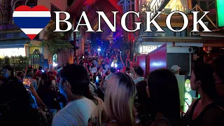 [4K] 🇹🇭 BANGKOK THAILAND 2023 - SATURDAY NIGHT IN KHAOSAN ROAD