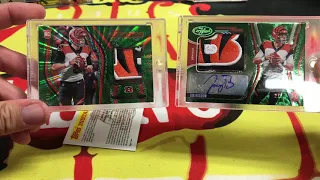 Panini FOTL Certified Football box break!!  BEST PACK OF OUR LIVES!! OMG!! BURROW!!! Madness!!💥🔥💥