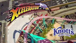 August 2019 Xcelerator Roller Coaster On Ride Front Seat HD POV Knott's Berry Farm