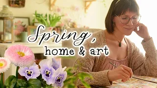Cozy cottagecore spring routine: gardening, simple cooking, inspiring reading & watercolor painting