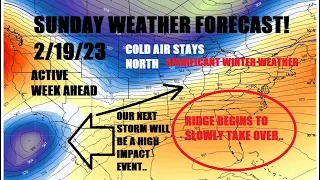 Sunday weather forecast! 2/19/23 Calm day, but very active times are brewing! Major storm coming