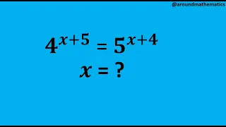 find the value of x from exponent with addition