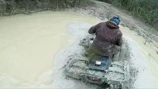 Getting The Honda Rancher A Little Muddy | Sabine ATV Park