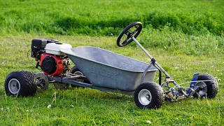 Homemade 200cc WHEELBARROW GoKart !?