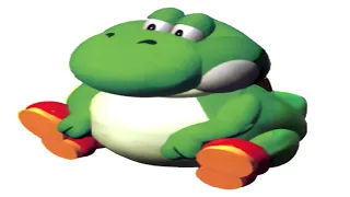 Yoshi's voice but pitched down so he sounds like a grown man