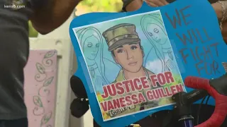 Protest in San Antonio for Vanessa Guillen and victims of sexual misconduct in the military
