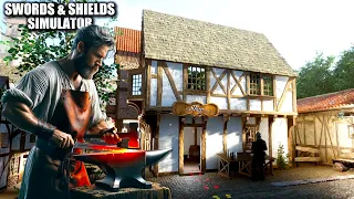 First Day On The Job As A Battlefield Blacksmith | Sword & Shield Simulator Gameplay