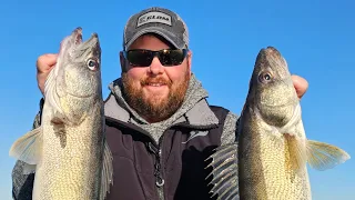 LAKE ERIE Walleye fishing!  what and where to catch Pre-spawn Walleyes trolling and Jigging in April