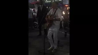 Chester Bennington of Linkin Park playing solo in the streets of Beijing 07032016