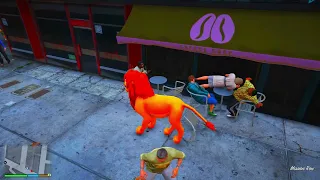 😂 Simba's Wild Rampage in GTA 5! Funny Moments of The Lion King in 4K!