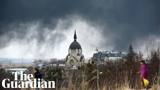 Air raid sirens stop concert in Lviv before city is struck by missiles