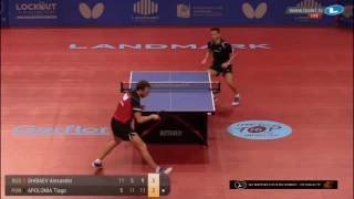 2017 ITTF Europe TOP 16: SHIBAEV Alexander vs APOLONIA Tiago