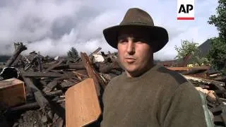 Austrian Village buried in mud after landslide