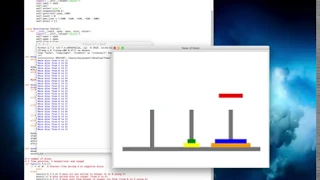 Simple Tower of Hanoi solution using python turtle and recursive function