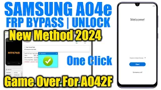 Samsung A04e FRP Bypass Android 13, A042F Google Account Remove