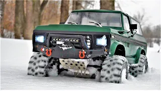 Snow RC Crawling is a Meditation - TRAXXAS TRX-4 Ford Bronco RC Car